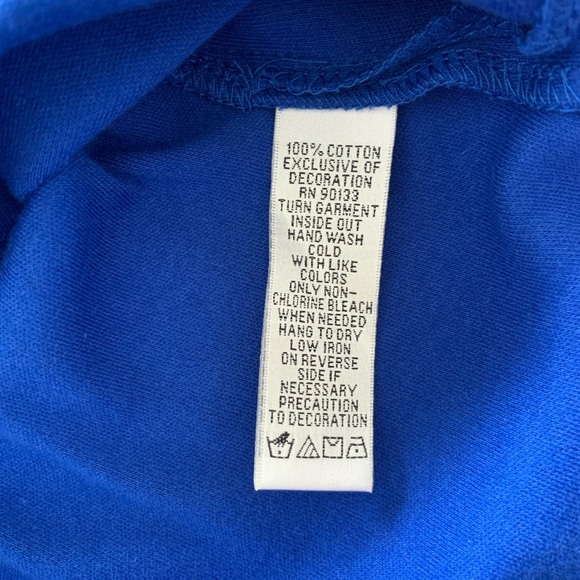 NWOT Quacker Factory Blue Floral Embroidered Long Sleeve 100% Cotton Top Size M - Picture 9 of 9